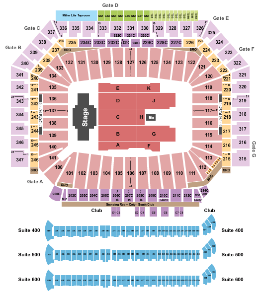 Ford Field Fleetwood Mac Seating Chart